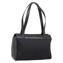 Gianni Versace Tote Bag Canvas Black Silver Auth bs36941-1
