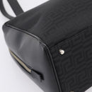 Gianni Versace Tote Bag Canvas Black Silver Auth bs36941-14