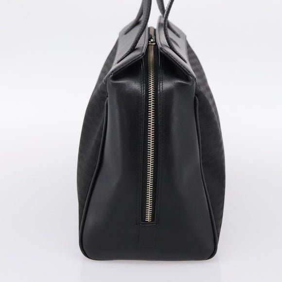 Gianni Versace Tote Bag Canvas Black Silver Auth bs36941