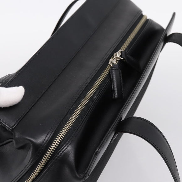 Gianni Versace Tote Bag Canvas Black Silver Auth bs36941