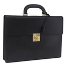 CELINE Business Bag Leather Black Gold Auth bs36942A-1
