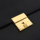 CELINE Business Bag Leather Black Gold Auth bs36942A-14