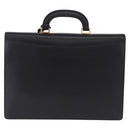 CELINE Business Bag Leather Black Gold Auth bs36942A-3