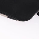 SAINT LAURENT Waist Bag Coated Canvas White Black Auth bs36944-17
