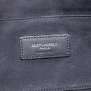 SAINT LAURENT Waist Bag Coated Canvas White Black Auth bs36944-21