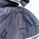SAINT LAURENT Waist Bag Coated Canvas White Black Auth bs36944-22