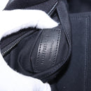 SAINT LAURENT Waist Bag Coated Canvas White Black Auth bs36944-12
