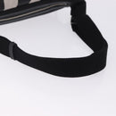 SAINT LAURENT Waist Bag Coated Canvas White Black Auth bs36944-7