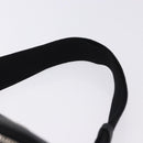 SAINT LAURENT Waist Bag Coated Canvas White Black Auth bs36944-14