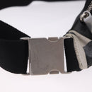 SAINT LAURENT Waist Bag Coated Canvas White Black Auth bs36944-8