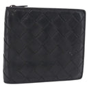 BOTTEGA VENETA INTRECCIATO Bifold Wallet Leather Black Auth bs36945-1