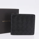 BOTTEGA VENETA INTRECCIATO Bifold Wallet Leather Black Auth bs36945-19