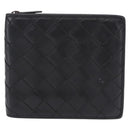 BOTTEGA VENETA INTRECCIATO Bifold Wallet Leather Black Auth bs36945-2