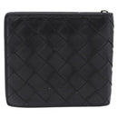 BOTTEGA VENETA INTRECCIATO Bifold Wallet Leather Black Auth bs36945-4