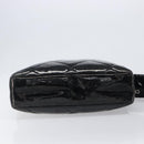 CHANEL Matelasse Shoulder Bag Patent leather Black Silver CC Auth bs36946-9