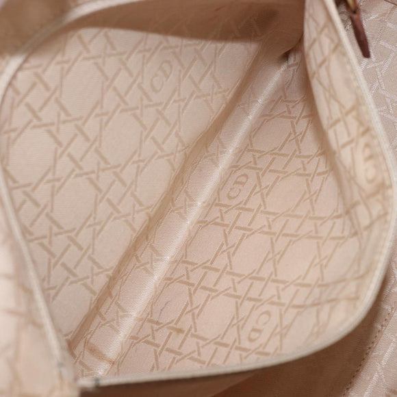 Christian Dior Canage Hand Bag Leather Brown Gold Auth bs36947