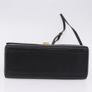 GIVENCHY Hand Bag Leather 2way Black Gold Auth bs36948-5