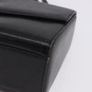 GIVENCHY Hand Bag Leather 2way Black Gold Auth bs36948-16