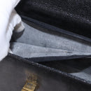 GIVENCHY Hand Bag Leather 2way Black Gold Auth bs36948-23