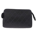 CHANEL Matelasse Pouch Caviar Skin Black Gold CC Auth bs36949-13