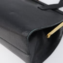 Salvatore Ferragamo Hand Bag Leather Black Gold Auth bs36950-10