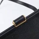 Salvatore Ferragamo Hand Bag Leather Black Gold Auth bs36950-14