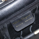 Salvatore Ferragamo Hand Bag Leather Black Gold Auth bs36950-15