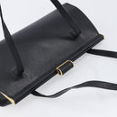 Salvatore Ferragamo Hand Bag Leather Black Gold Auth bs36950-6