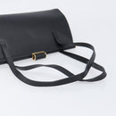 Salvatore Ferragamo Hand Bag Leather Black Gold Auth bs36950-7