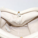 BOTTEGA VENETA Shoulder Bag Leather Ivory Gold Auth bs36951-19