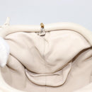 BOTTEGA VENETA Shoulder Bag Leather Ivory Gold Auth bs36951-20