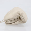 BOTTEGA VENETA Shoulder Bag Leather Ivory Gold Auth bs36951-4