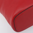 LOEWE Shoulder Bag Leather Red Silver Auth bs36952A-14