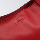 LOEWE Shoulder Bag Leather Red Silver Auth bs36952A-17