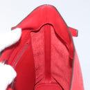 LOEWE Shoulder Bag Leather Red Silver Auth bs36952A-19
