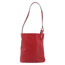 LOEWE Shoulder Bag Leather Red Silver Auth bs36952A-13