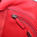 LOEWE Shoulder Bag Leather Red Silver Auth bs36952A-21