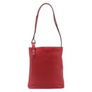 LOEWE Shoulder Bag Leather Red Silver Auth bs36952A-2