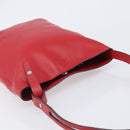 LOEWE Shoulder Bag Leather Red Silver Auth bs36952A-6