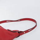 LOEWE Shoulder Bag Leather Red Silver Auth bs36952A-8