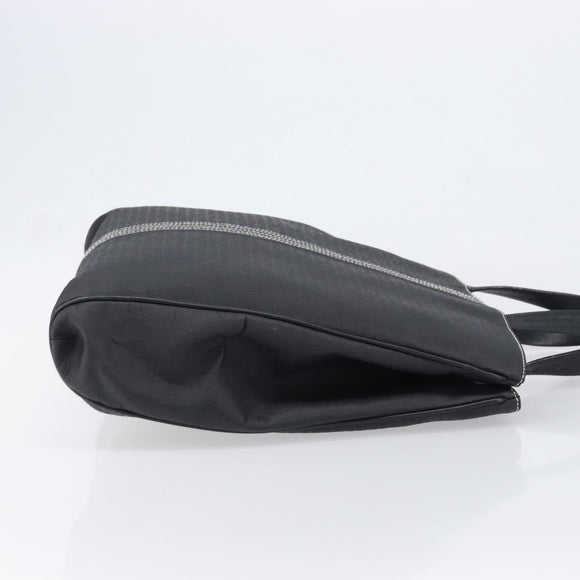 LOEWE Tote Bag Canvas PVC Black Silver Auth bs36953