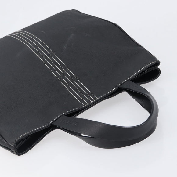LOEWE Tote Bag Canvas PVC Black Silver Auth bs36953
