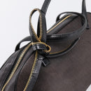 Christian Dior Trotter Canvas Hand Bag Black Gold Auth bs36954-15