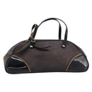 Christian Dior Trotter Canvas Hand Bag Black Gold Auth bs36954-2