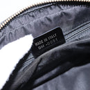 Christian Dior Trotter Canvas Hand Bag Black Gold Auth bs36954-23