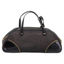 Christian Dior Trotter Canvas Hand Bag Black Gold Auth bs36954-3
