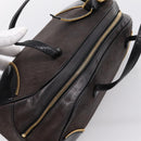 Christian Dior Trotter Canvas Hand Bag Black Gold Auth bs36954-6