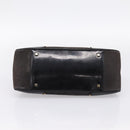 Christian Dior Trotter Canvas Hand Bag Black Gold Auth bs36954-9