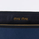Miu Miu Chain Shoulder Bag Leather Blue Gold Auth bs36957A-15