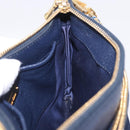 Miu Miu Chain Shoulder Bag Leather Blue Gold Auth bs36957A-19